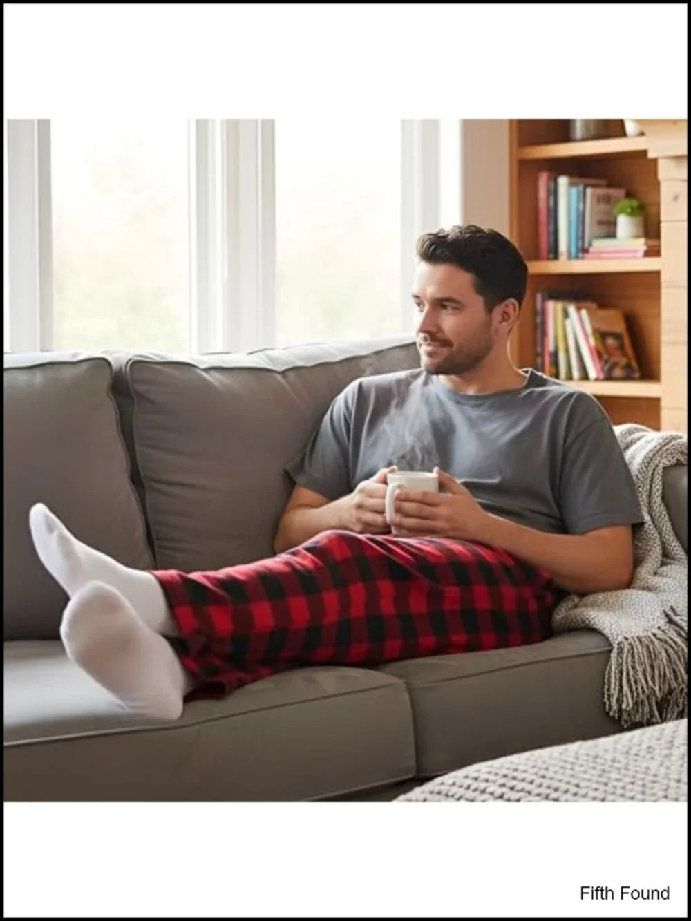 Micro Fleece Buffalo Plaid Pajama Pants with Pockets